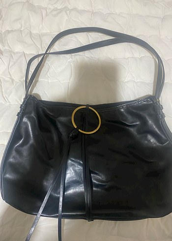 Siyah Deri Kadın Çanta - Görsel 3