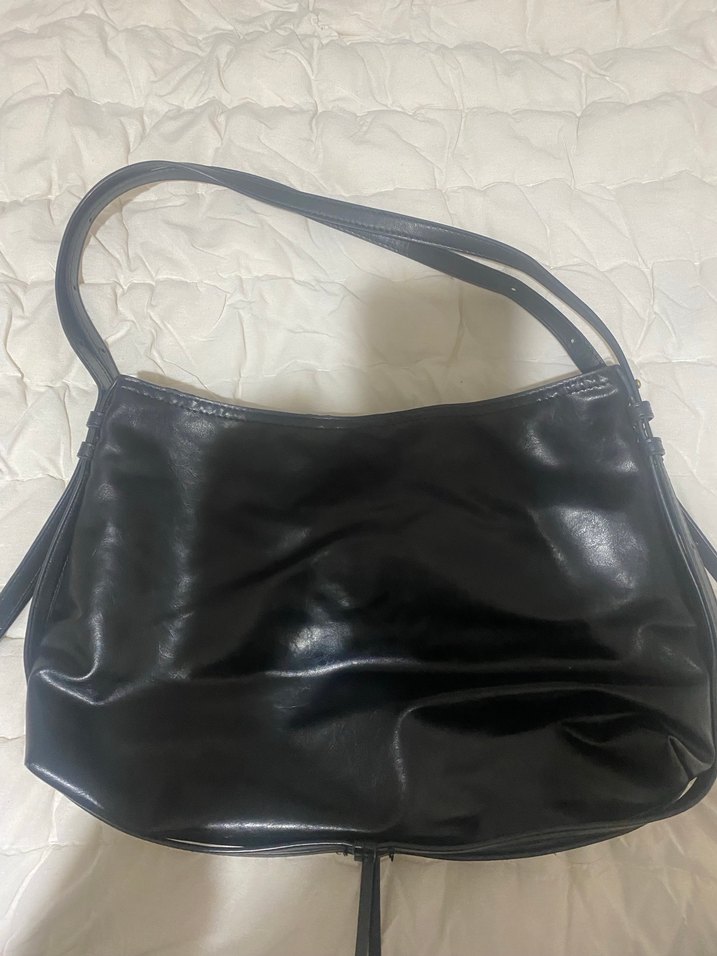 Siyah Deri Kadın Çanta - Görsel 4