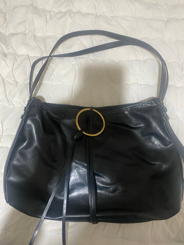 Siyah Deri Kadın Çanta - Görsel 2
