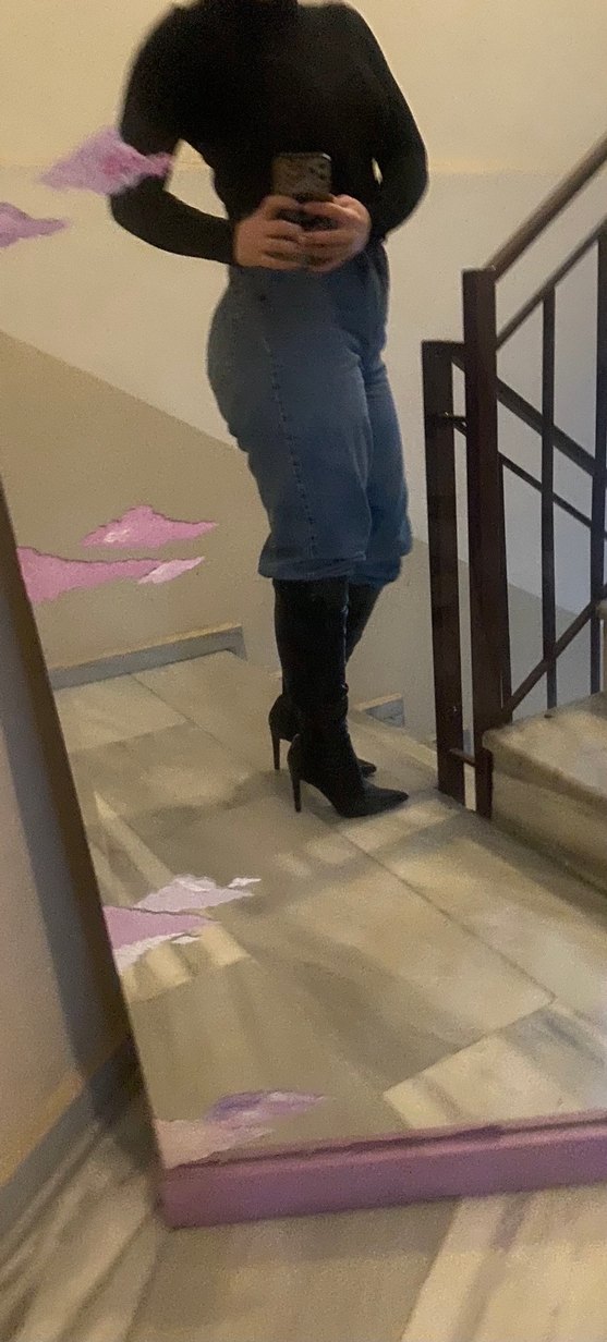 Parlak Siyah Deri Dizüstü Kadın Çizme - Görsel 3