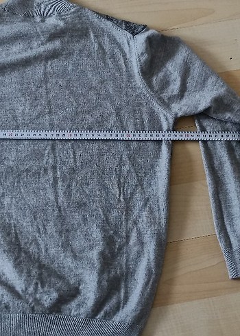 Gri Örgü  balıkçı Kazak, Yuvarlak Yaka, Rahat Kesim - Görsel 2