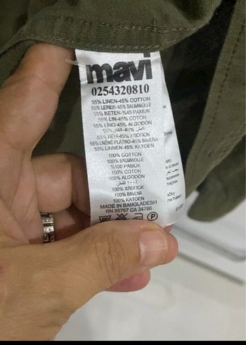 Erkek Haki Keten Uzun Kollu Gömlek - Görsel 7