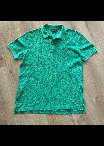 Yeşil Desenli Kısa Kollu Polo Yaka Tişört - Görsel 5