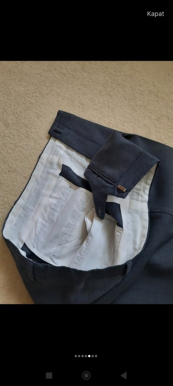 Kumaş yün Pantolon - Görsel 3