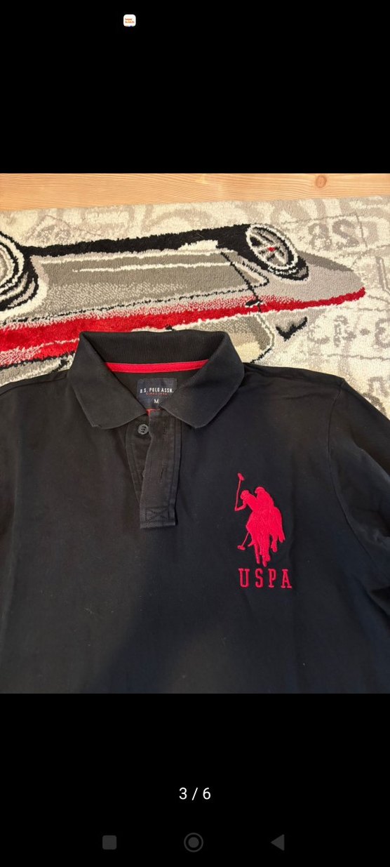 Uzun Kollu Siyah Polo Yaka Tişört - Görsel 4