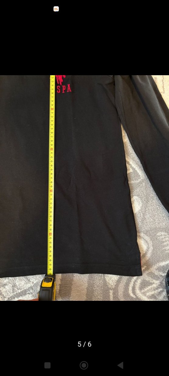 Uzun Kollu Siyah Polo Yaka Tişört - Görsel 2