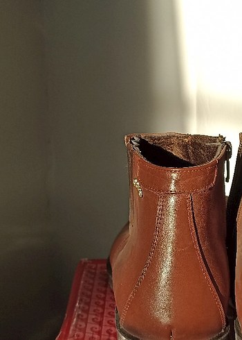 Fermuarlı Kahverengi Deri erkek Bot - Görsel 2