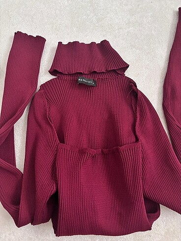 trendyolmila bordo bluz