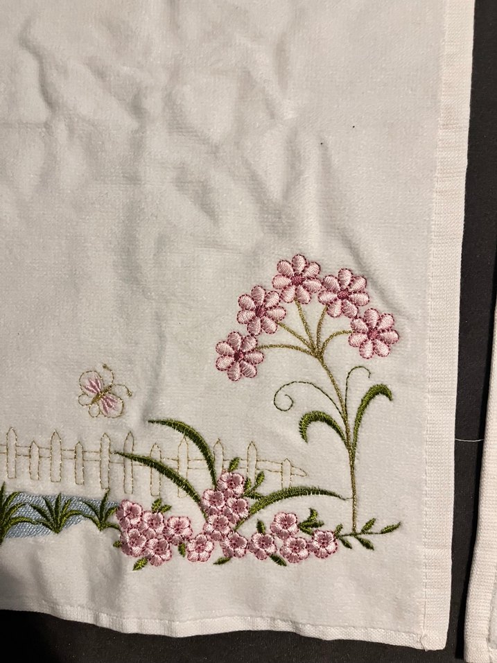 Nakışlı Beyaz mutfak havlusu - Görsel 3