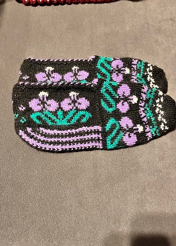 Renkli Örgü Kız Çorapları - Görsel 3