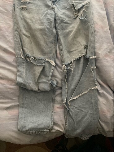 s Beden mavi Renk Yırtık kot pantolon