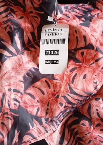 Pembe Bağlama Desenli Uzun Kollu Haşema yeni ve etiketli - Görsel 3