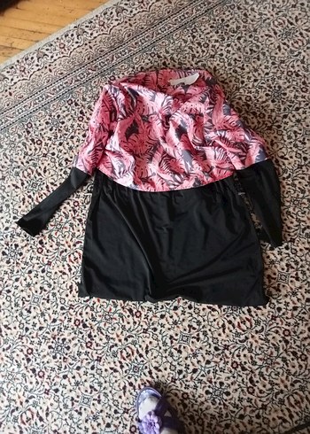 Pembe Bağlama Desenli Uzun Kollu Haşema yeni ve etiketli - Görsel 4