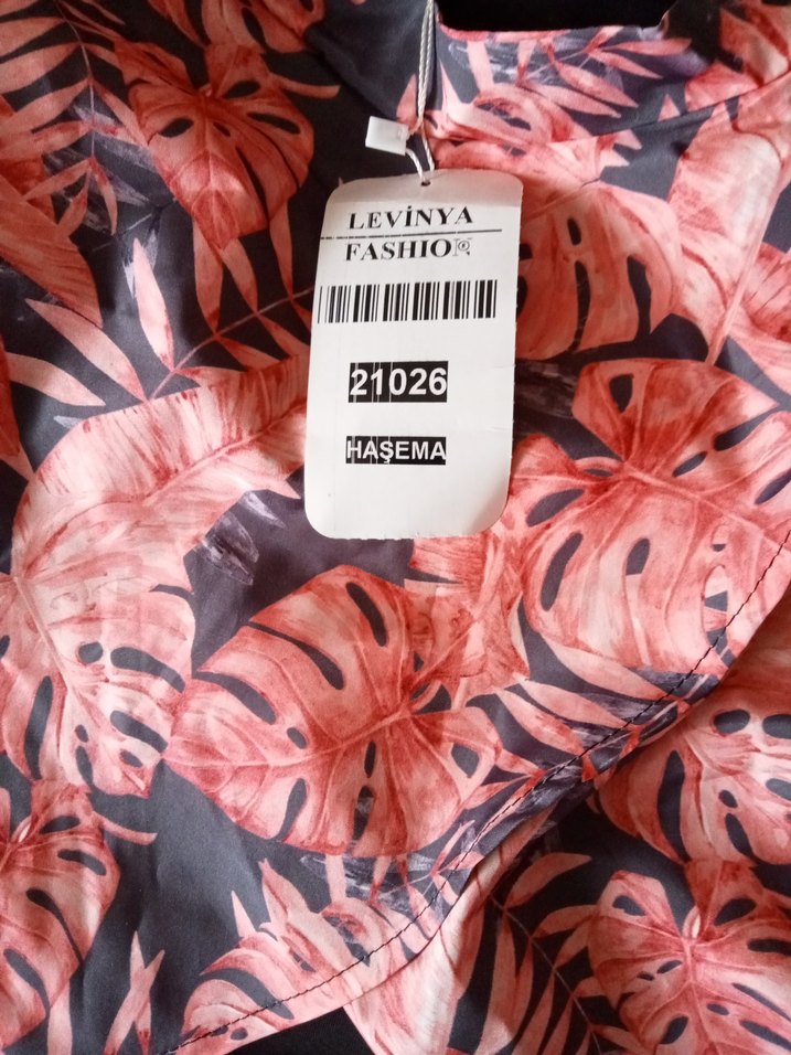 Pembe Bağlama Desenli Uzun Kollu Haşema yeni ve etiketli - Görsel 3