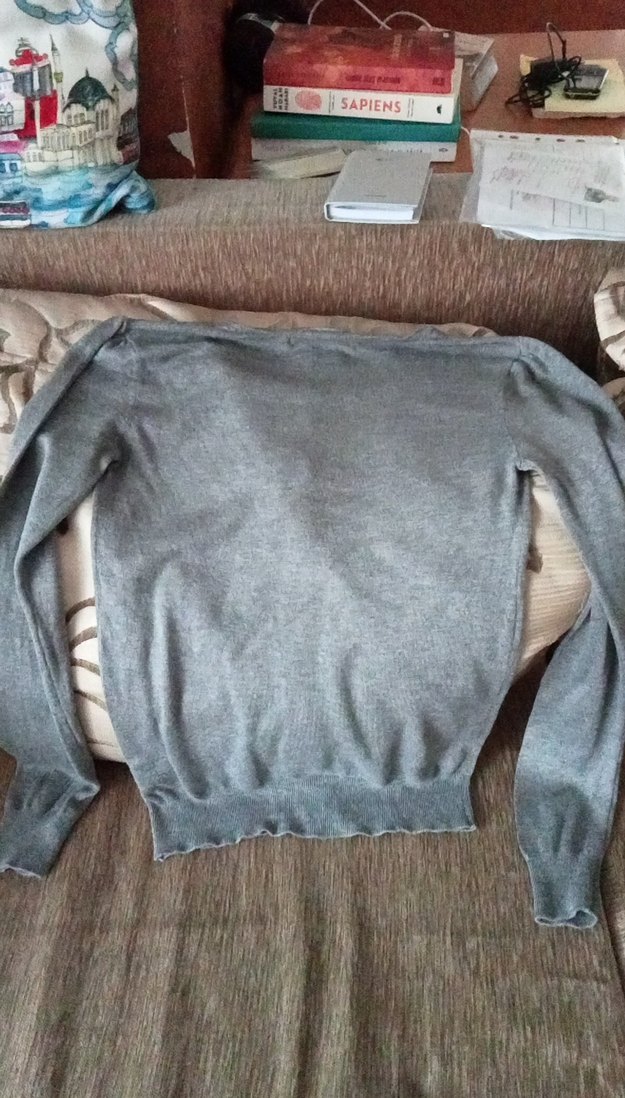 Düğmeli Gri Nakışlı Kadın kuş işlemeli - Görsel 5