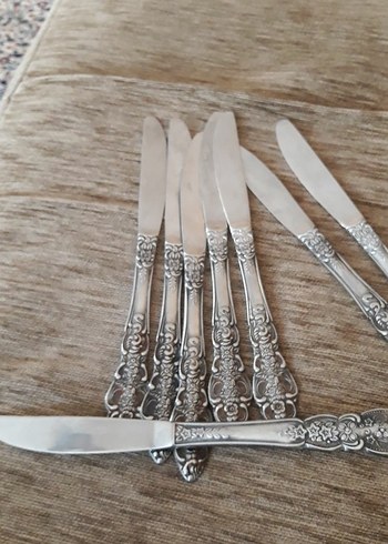 Steenly Stell Germany damgalı Gri Beyaz İşlemeli Bıçak Seti - Görsel 3