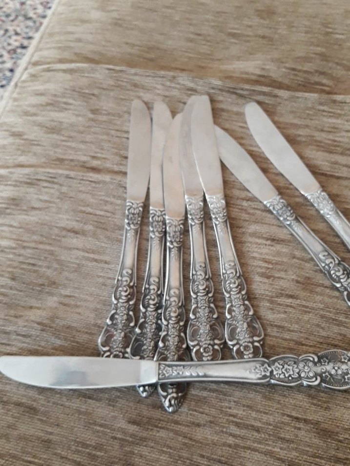 Steenly Stell Germany damgalı Gri Beyaz İşlemeli Bıçak Seti - Görsel 3