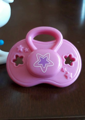 Barbie Pembe Radyo ve Mavi Şirin Figürü ve emzik