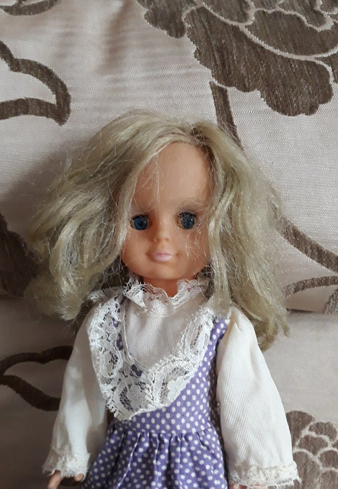 Leydi Diana Bebek Mor ve Beyaz Dantel Detaylı Bebek 30 cm - Görsel 2