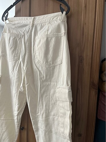 Beyaz Kargo Pantolon - Görsel 3