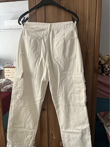 Beyaz Kargo Pantolon - Görsel 2