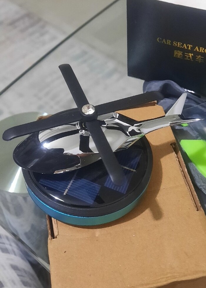 Güneş enerjili arac koku cihazı helikopter - Görsel 3