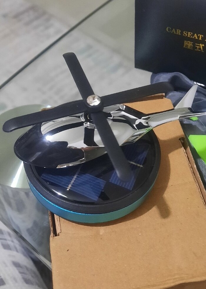 Güneş enerjili arac koku cihazı helikopter - Görsel 5