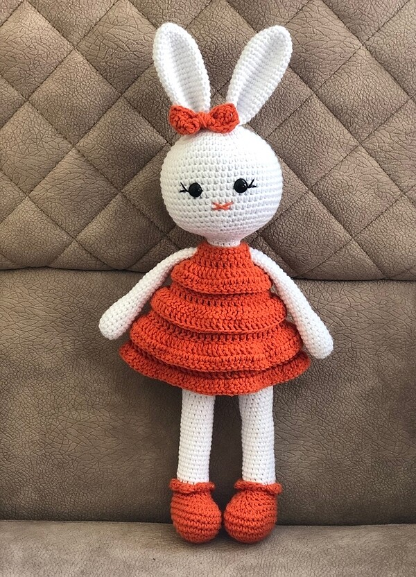 Tavşan kız amigurumi - Görsel 3