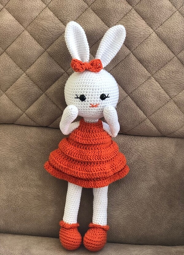 Tavşan kız amigurumi - Görsel 2