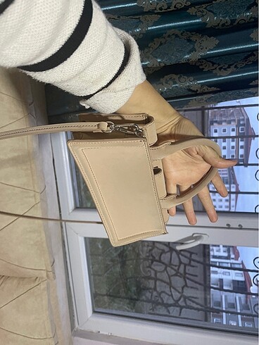 Zara zara mini bej çanta