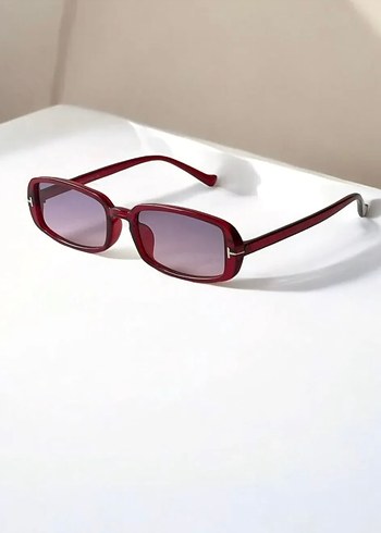 Bordo Parlak Kadın Güneş Gözlüğü - Görsel 2