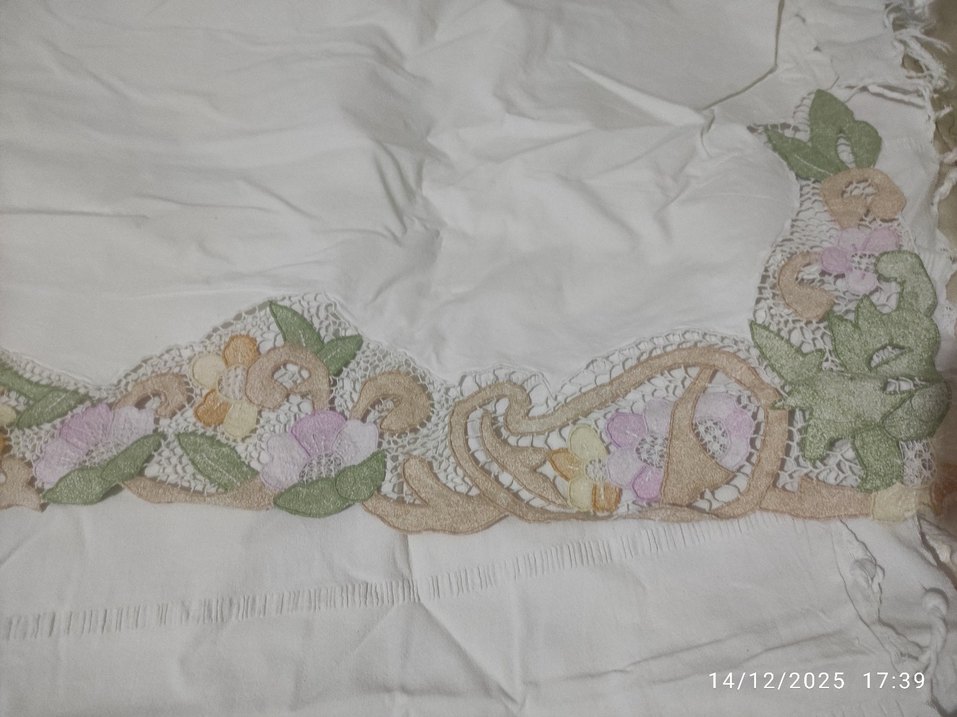 Nakışlı Bohem Beyaz İşi Karyola Örtüsü - Görsel 2