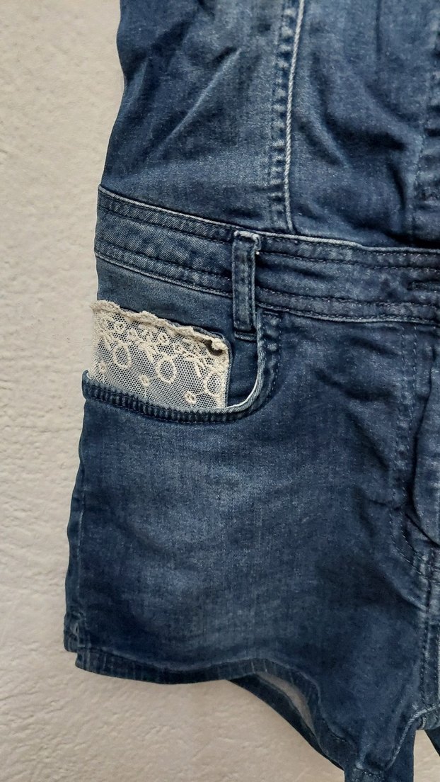 vintage y2k şortlu tulum - Görsel 4