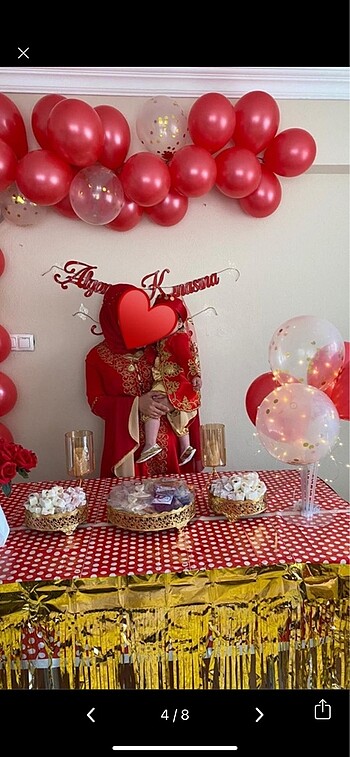 9-12 Ay Beden kırmızı Renk Anne bebek Bindallı set ( KİRALIK)