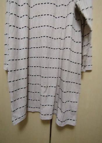 LC Waikiki Gri Triko V Yaka Midi Tunik
