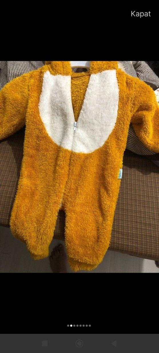 Sarı Kürklü Kedi tulum Kıyafeti - Görsel 2