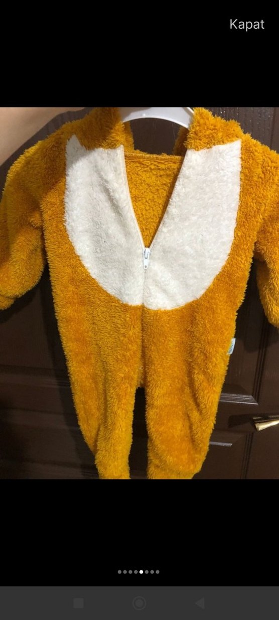 Sarı Kürklü Kedi tulum Kıyafeti - Görsel 4