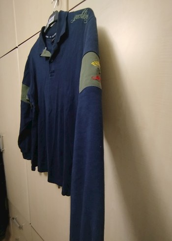 Erkek Lacivert Uzun Kollu Polo Tişört - Görsel 2