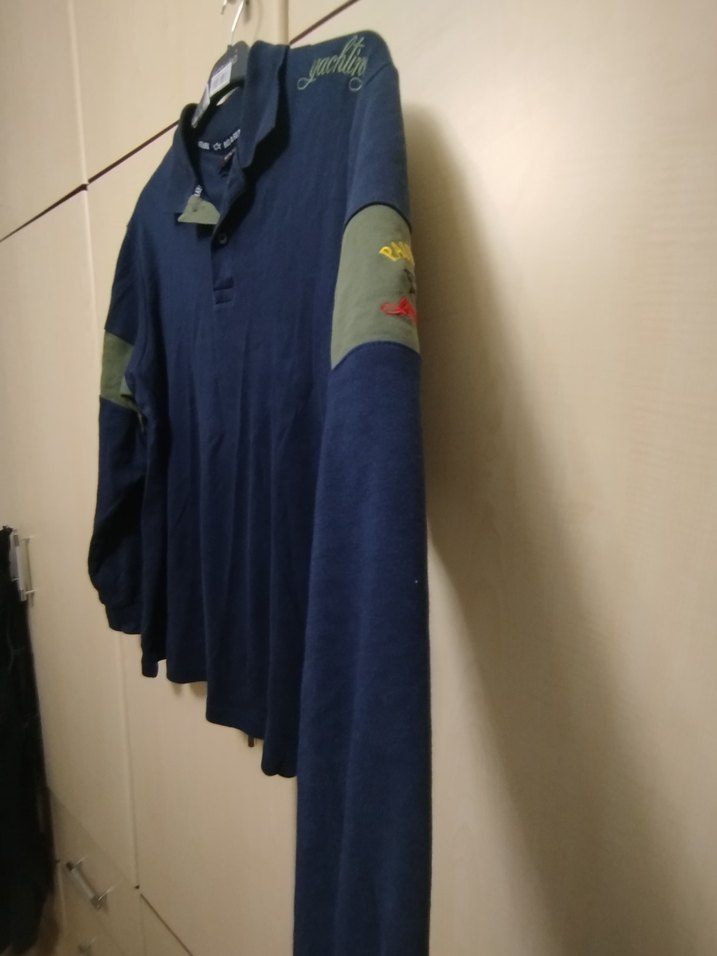 Erkek Lacivert Uzun Kollu Polo Tişört - Görsel 2