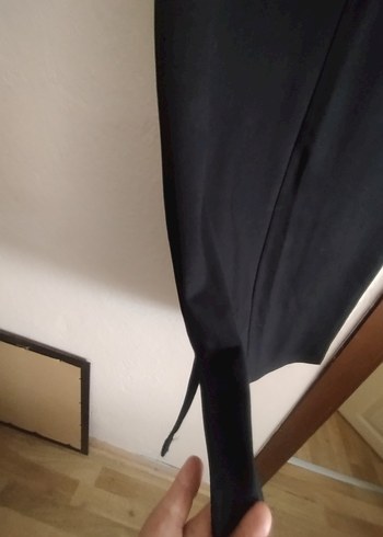 44 Beden Siyah Uzun Kadın Etek Yırtmaçlı