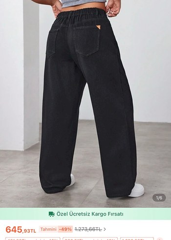 Siyah 3 XL Kadın Denim Pantolon