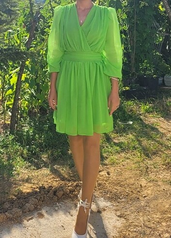 #zara #yeşilelbise 
