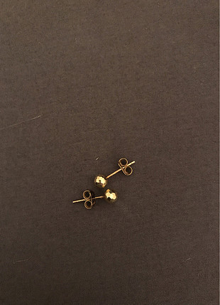 14 ayar top küpe
