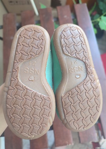 21 Beden turkuaz Renk Turkuaz Süet İlk Adım Ayakkabısı Velcro 21 numara