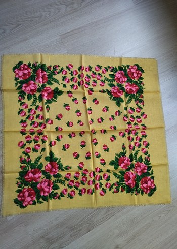 Vintage Yün eşarp -rus şalı - Görsel 2