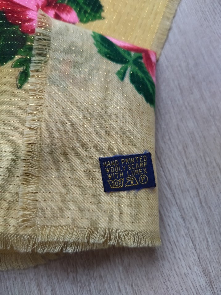 Vintage Yün eşarp -rus şalı - Görsel 5