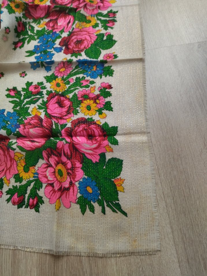 Vintage eşarp -rus şalı - Görsel 5