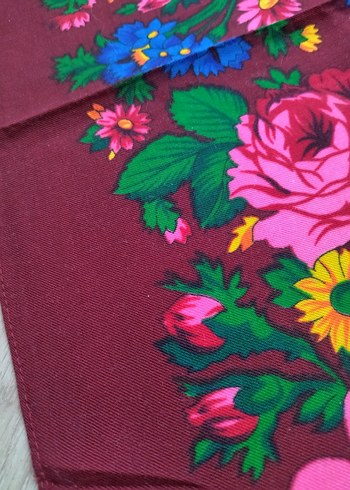 Vintage eşarp -rus şalı - Görsel 4