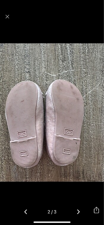 H&M Hm pembe kadife çocuk sandalet