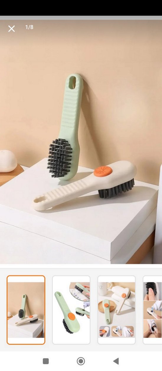 Beyaz Pastel Ayakkabı Temizleme Fırçası - Görsel 2